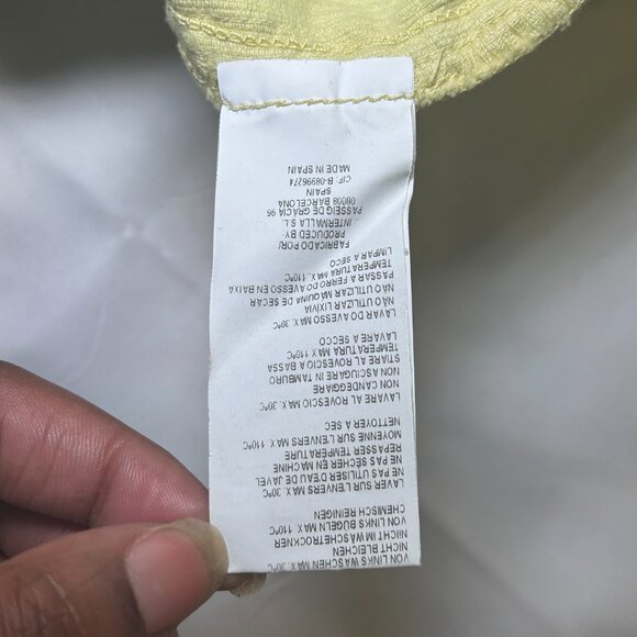 Paloma Flared Leg Pants Mid-Rise Fit Soft Corduroy Wool Fabric Sunny Yellow W 34 - Picture 12 of 12